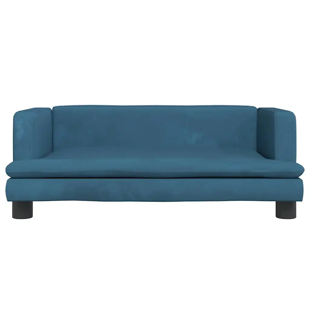 Divano per Bambini-Sofa-Divanetto Blu 80x45x30 cm in Velluto