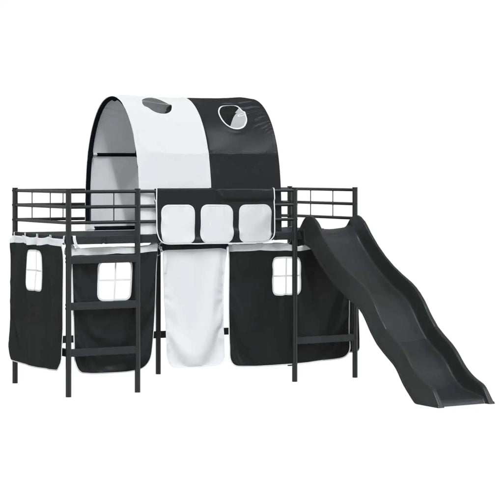 Struttura del letto loft per bambini Nero 90 x 190 cm Metallo 42020831