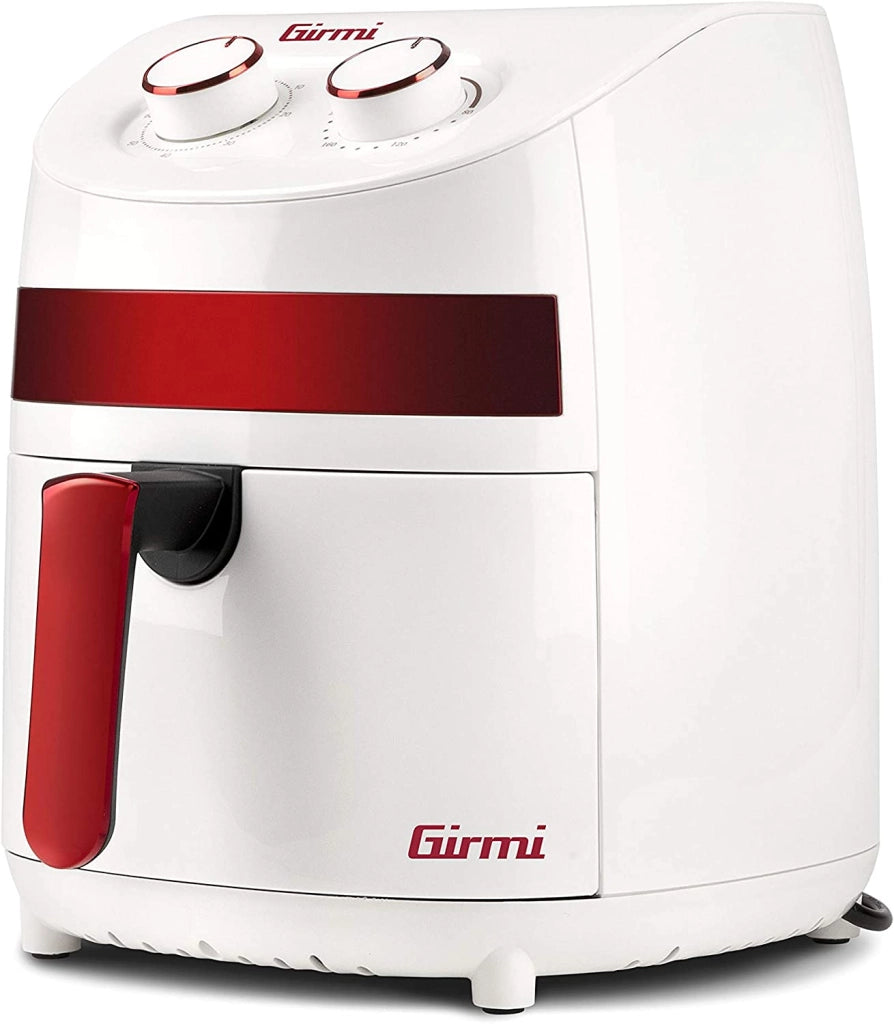 GIRMI FRIGGITRICE AD ARIA CON CAPIENZA 3,200 LT DA 1000 W COLORE BIANCO E ROSSO