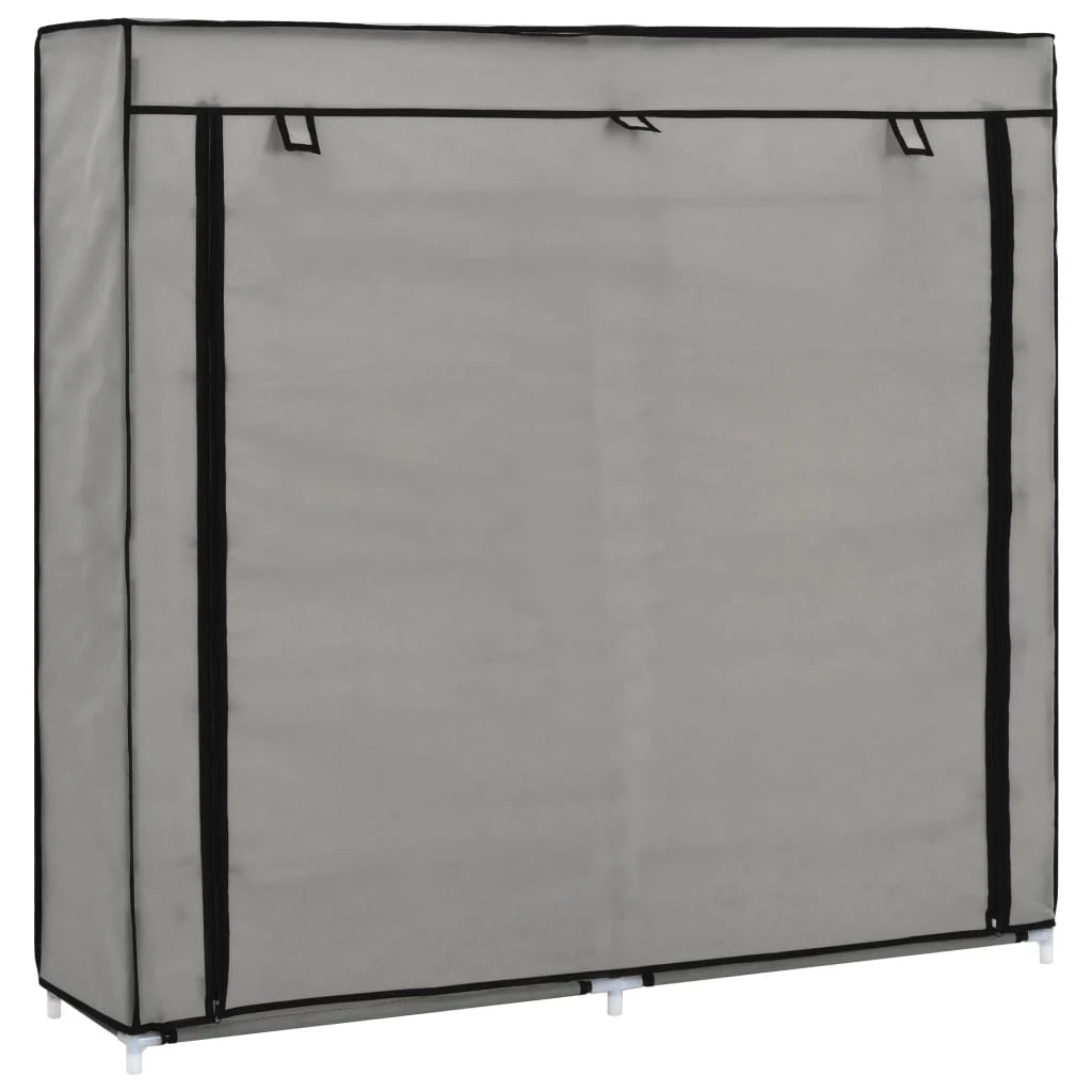 Scarpiera mobile contenitore per scarpe mobile per ingresso/corridoio/soggiorno con coperchio 115 x 28 x 110 cm tessuto grigio 02_0021409