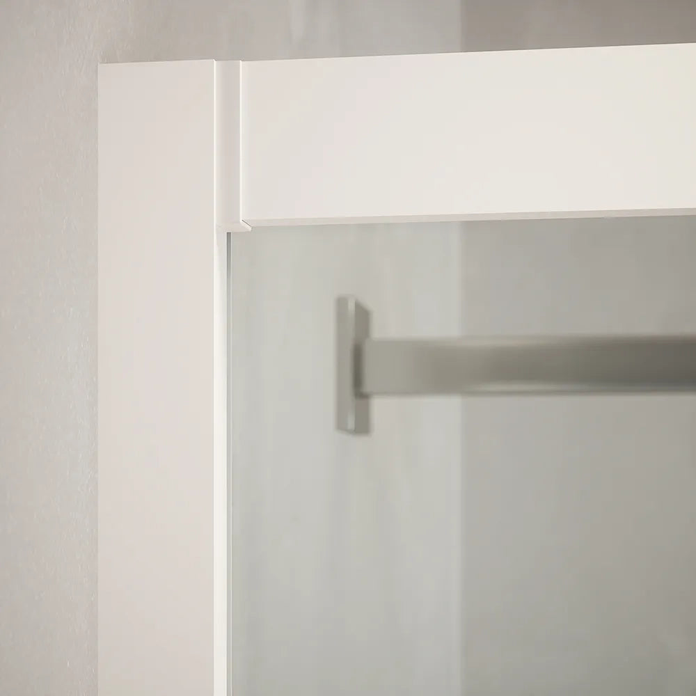 Box doccia angolare 70x70 cm trasparente 4 mm profili bianchi | Grenada