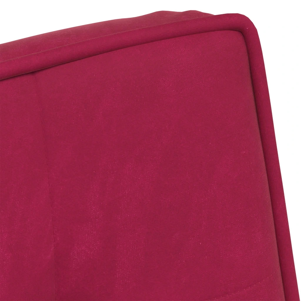 Sedia Relax 64x74x84 cm Rosso Vino in Velluto 4012321
