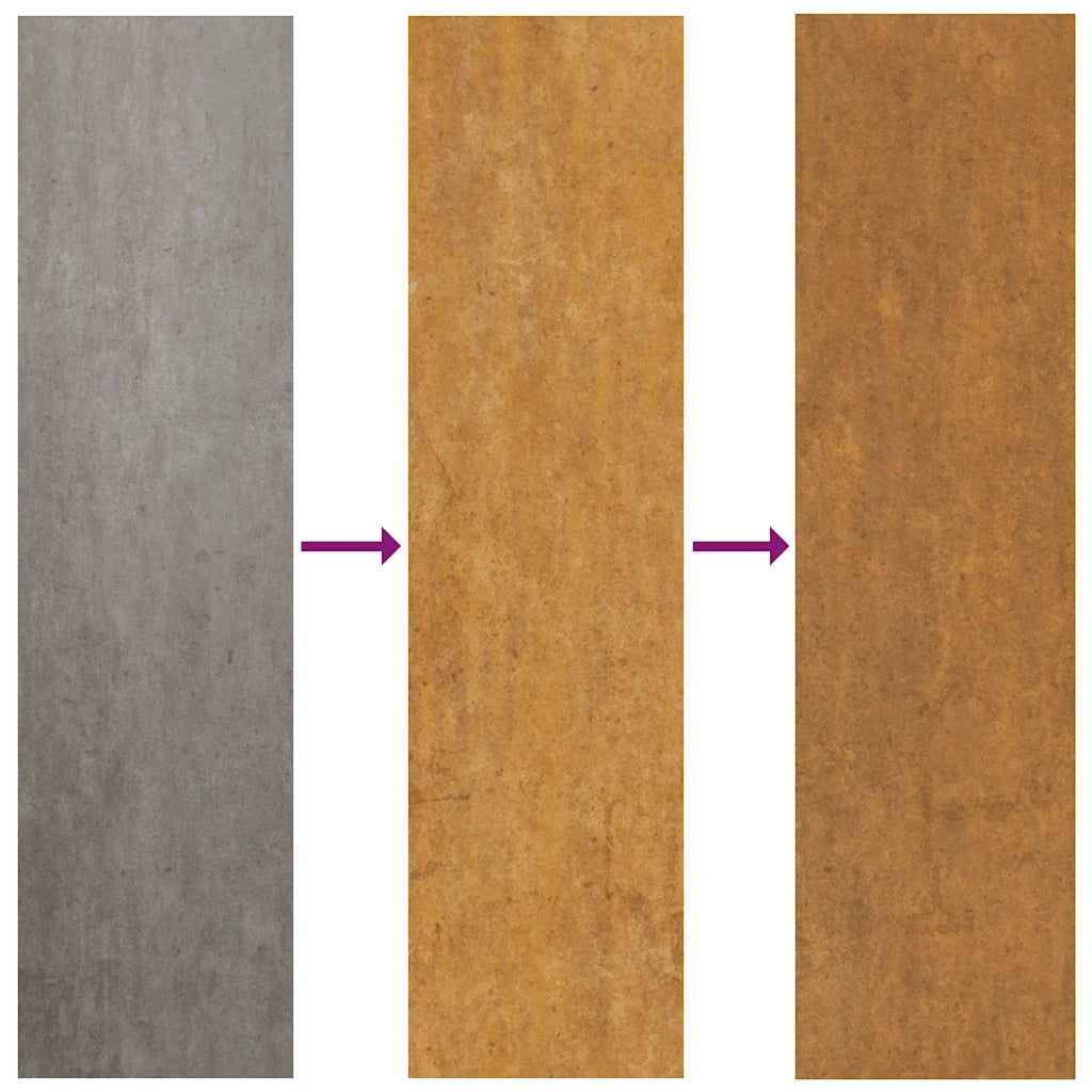 Cancello da giardino 85x75 cm in acciaio Corten design quadrato 153244