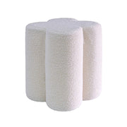 Pouf trifoglio in bouclé, bianco