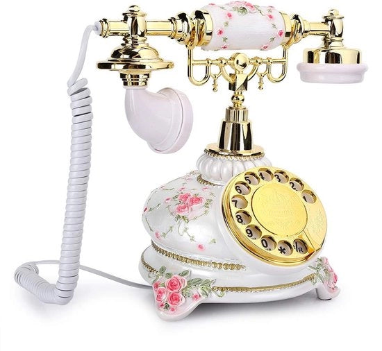 Telefono Retro Luxe - Antico Telefono - Maniglia Girevole - Telefono Vintage - Decorazione - Alta Qualità