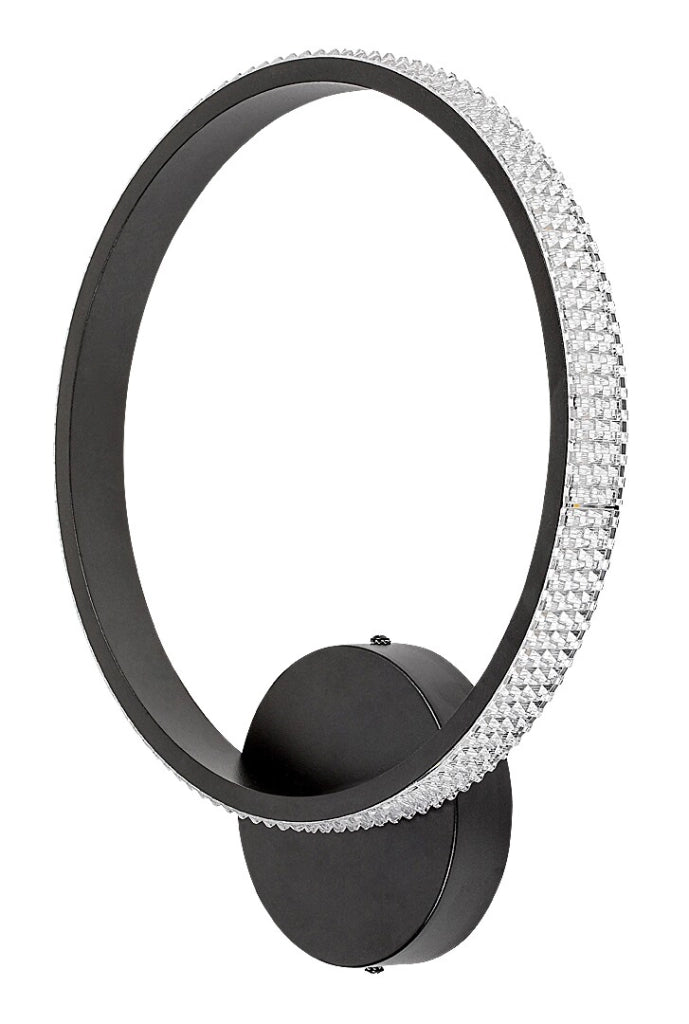 Applique da parete anello LED nero 15W Grete Rabalux