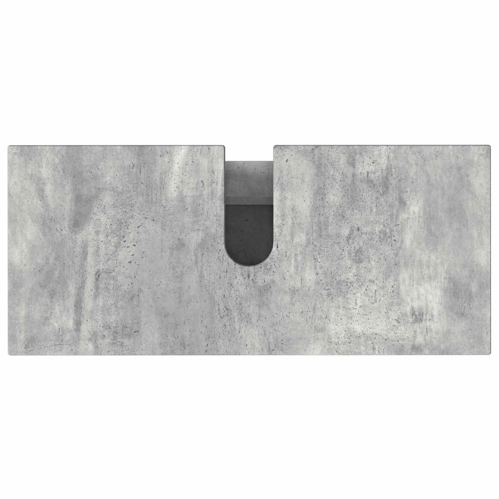 Mobiletto da bagno Grigio Cemento 80 x 35 x 60 cm 889388