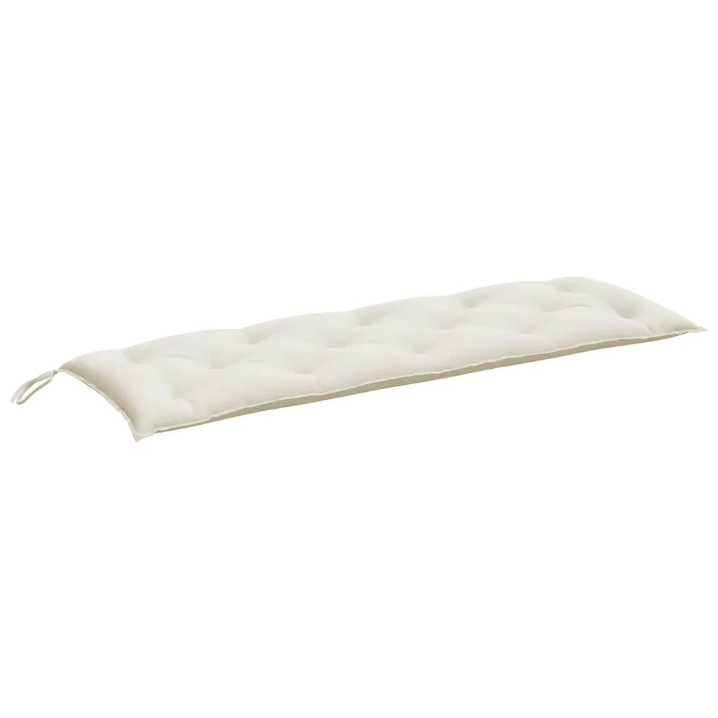 Cuscino per Panca da Giardino-Cuscini per panchina da esterno Crema M¨¦lange 150x50x7 cm Tessuto