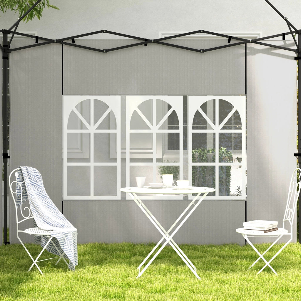 Set 2 Pezzi Pannelli Laterali per Gazebo 3x3 3x6 ¨C Minimal ¨C Bianco