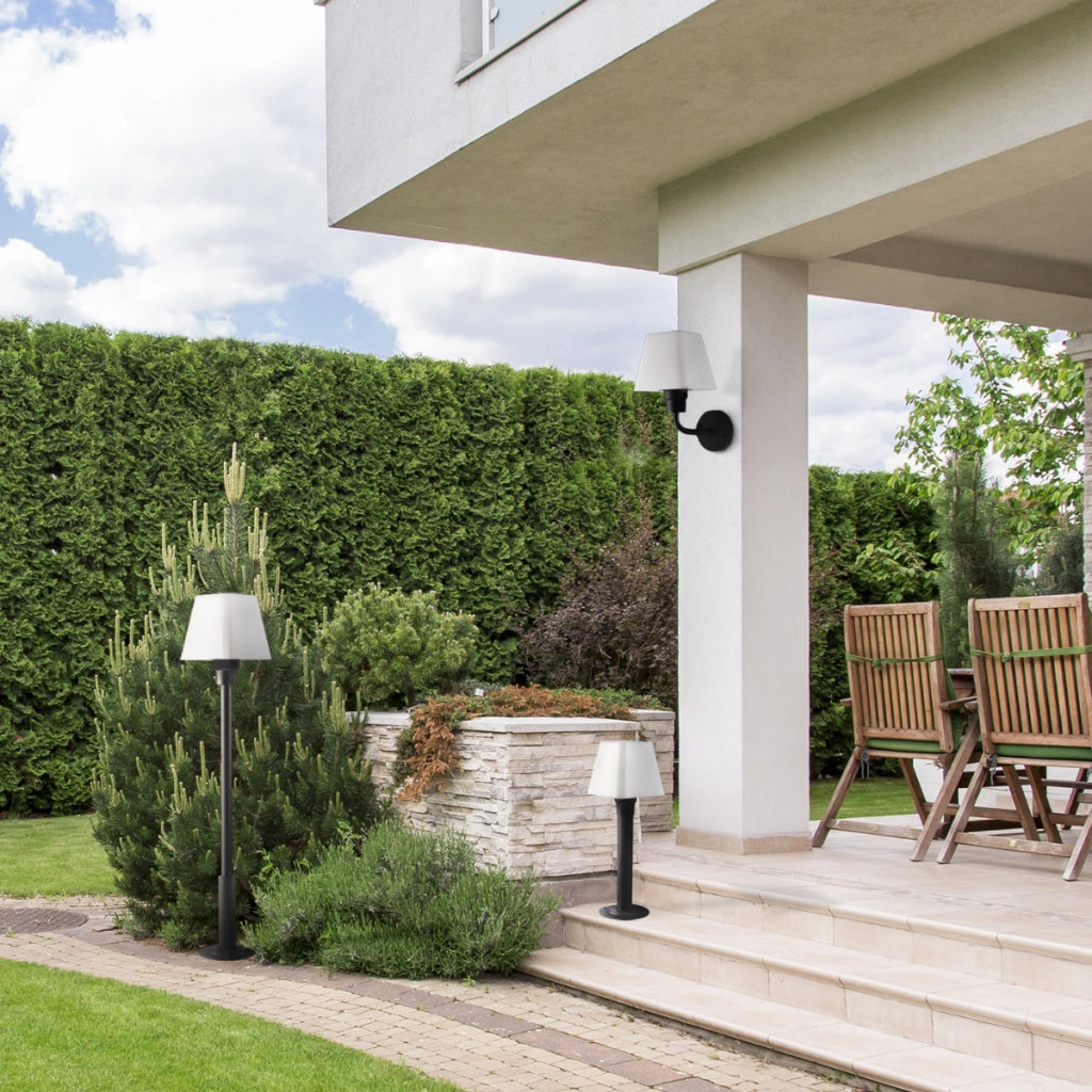 Applique esterno GIZA 312259 E27 IP44 bianco/nero Polux