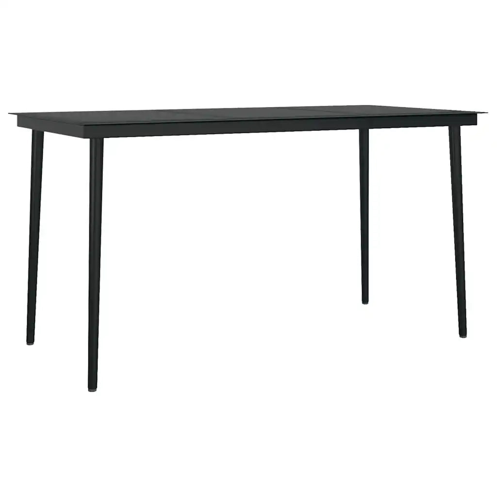 Set da Pranzo da Giardino 5pz Polyrattan Vetro 3334445