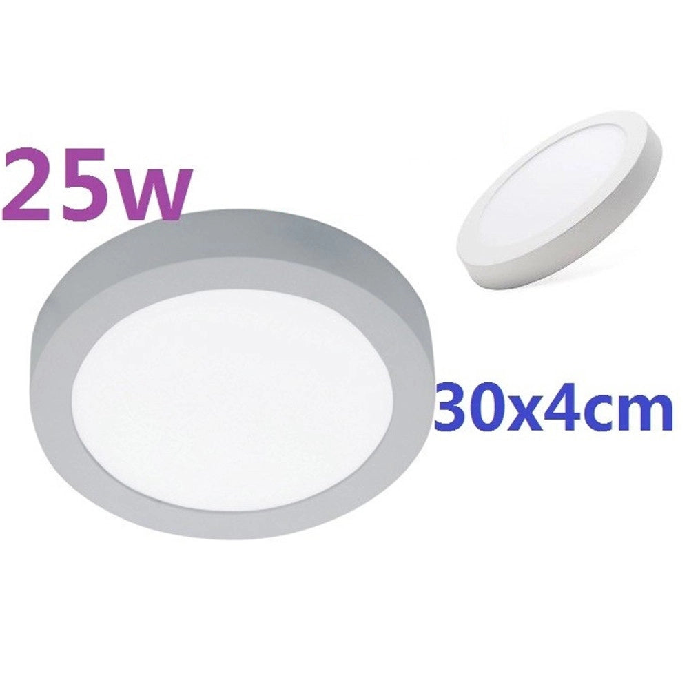Trade Shop - Plafoniera Led Soffitto Lampade Quadrato 150 Led 25w Resa 250w Luce Bianca - -bianco Naturale  Tondo    -
