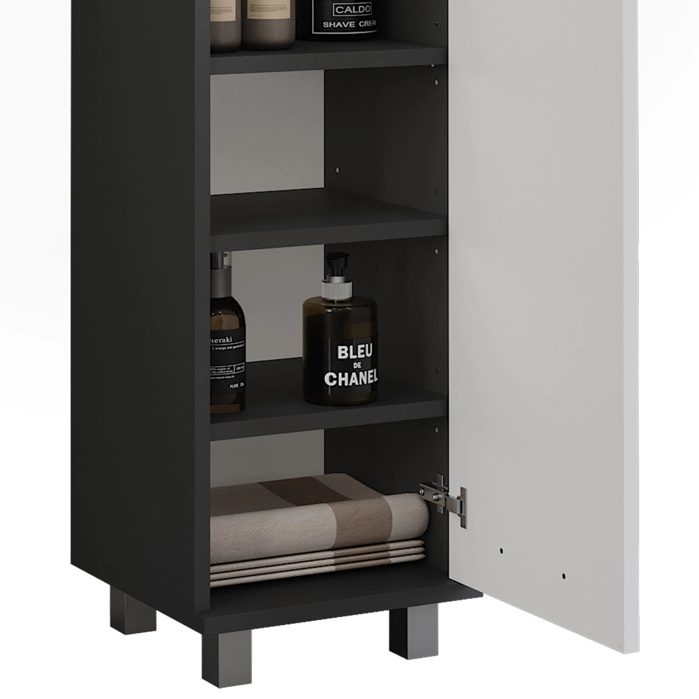 Vicco Mobiletto midi Antracite/bianco 30.2 x 95 cm con porta