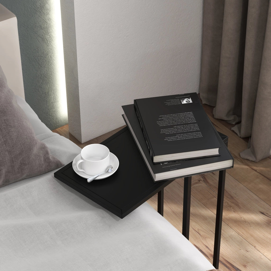 TAVOLINO C-Form 46x26x60 cm Acciaio Nero
