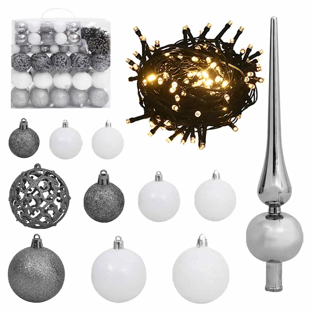 Albero di Natale con 300 LED con supporto Nero 180 cm PVC 3396477