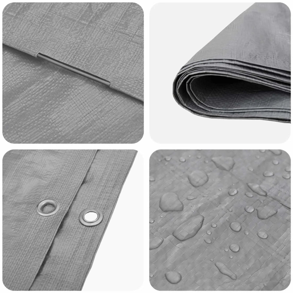 Telo con Occhielli Grigio Chiaro 4 x 5 m 90 gsm PE 42039293