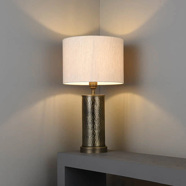 Lampada da tavolo ArtDéco Indara bronzo E27/60W Endon