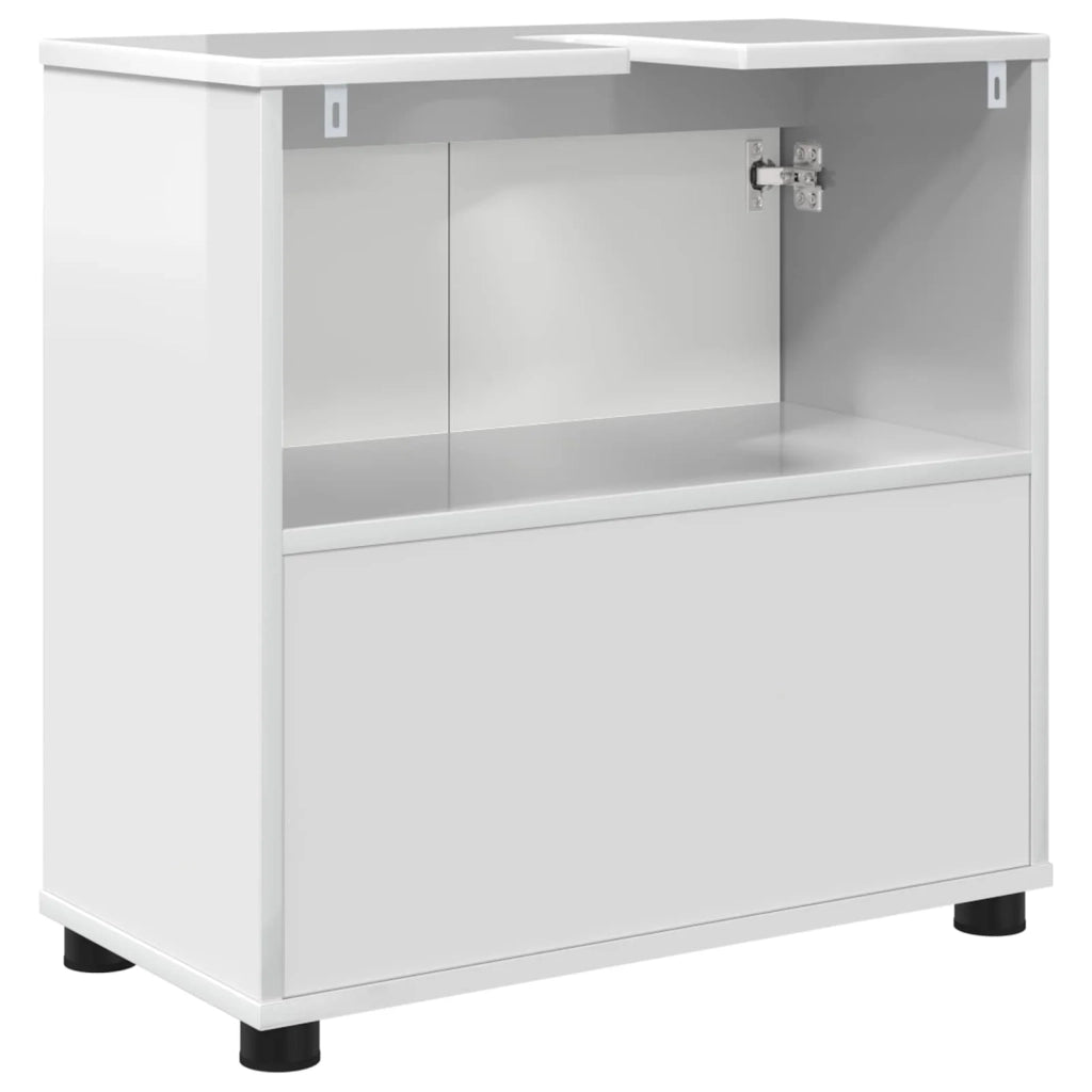 Mobile per lavabo da bagno Bianco Lucido 60 x 30 x 60 cm 888751