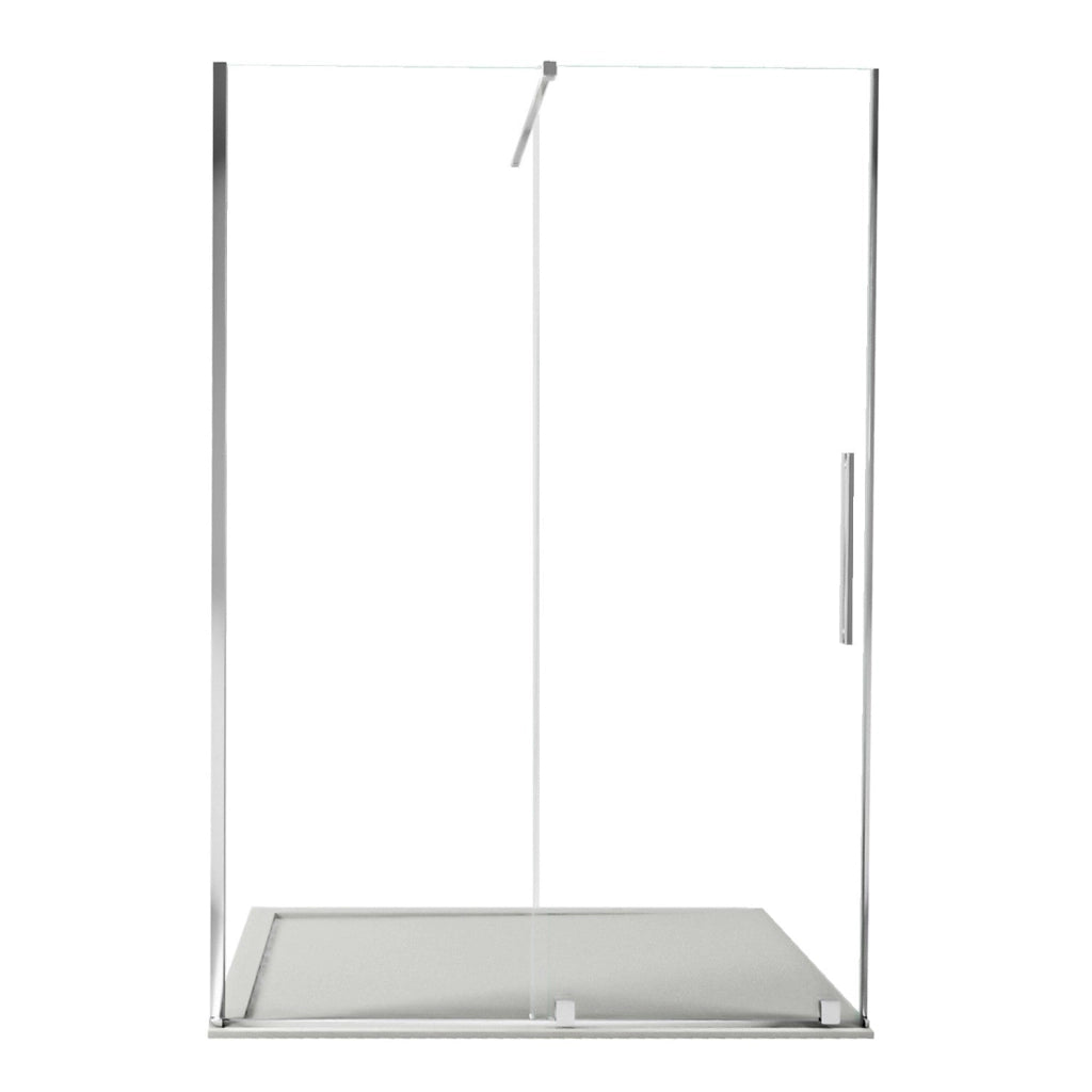 Porta Parete Doccia 140 cm 1 anta Scorrevoli senza Profili in Cristallo trasparente 8mm H200 Bonussi Uriel