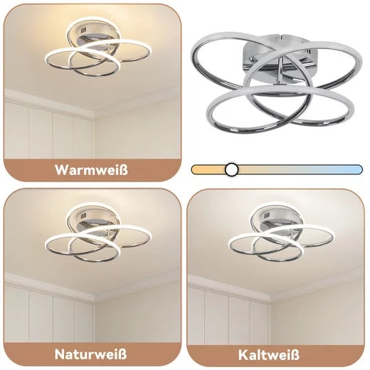 ZMH Lampada da soffitto LED metallo farfalla 36cm dimmerabile per soggiorno