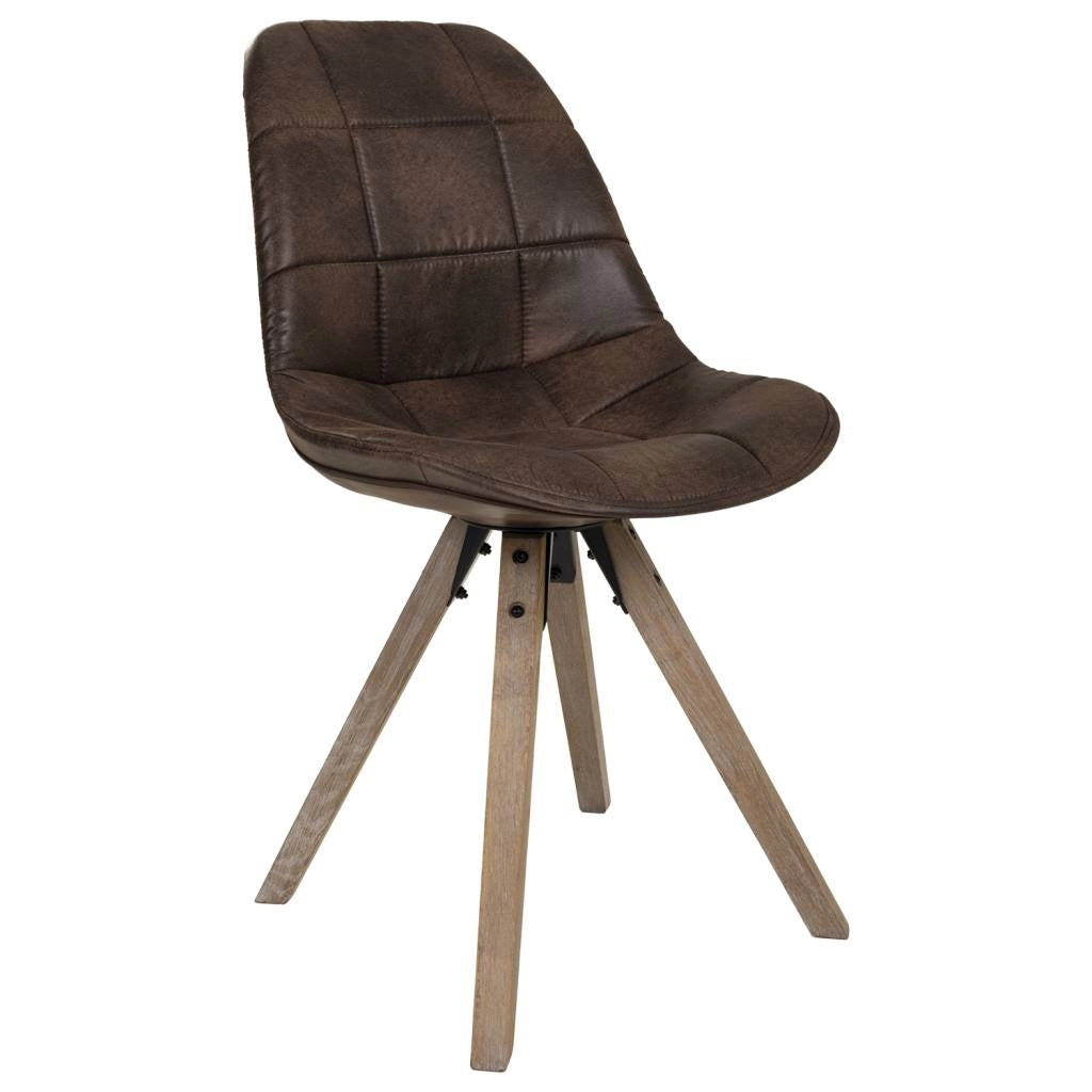 Sedia imbottita marrone 48x44x47/84h