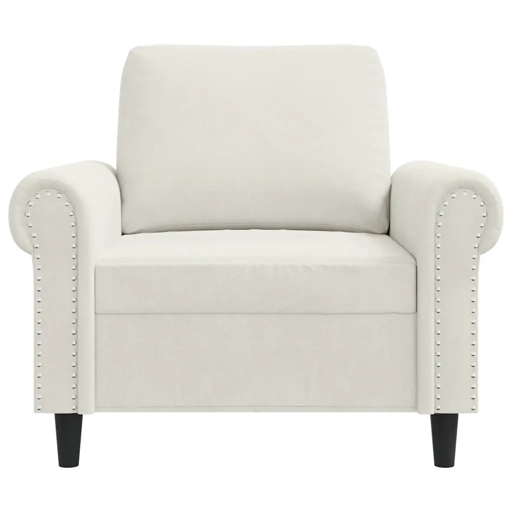 Poltrona Crema 60 cm Velluto 359517
