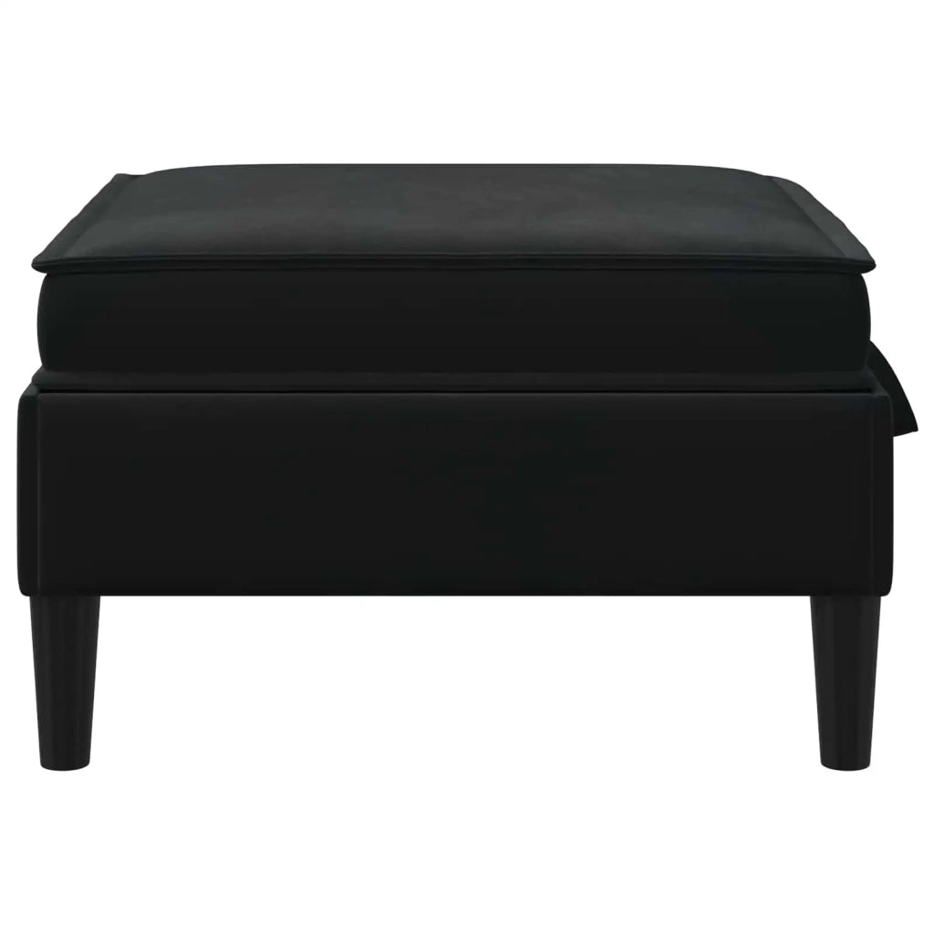 Pouf con Storage Nero Velluto 42027138