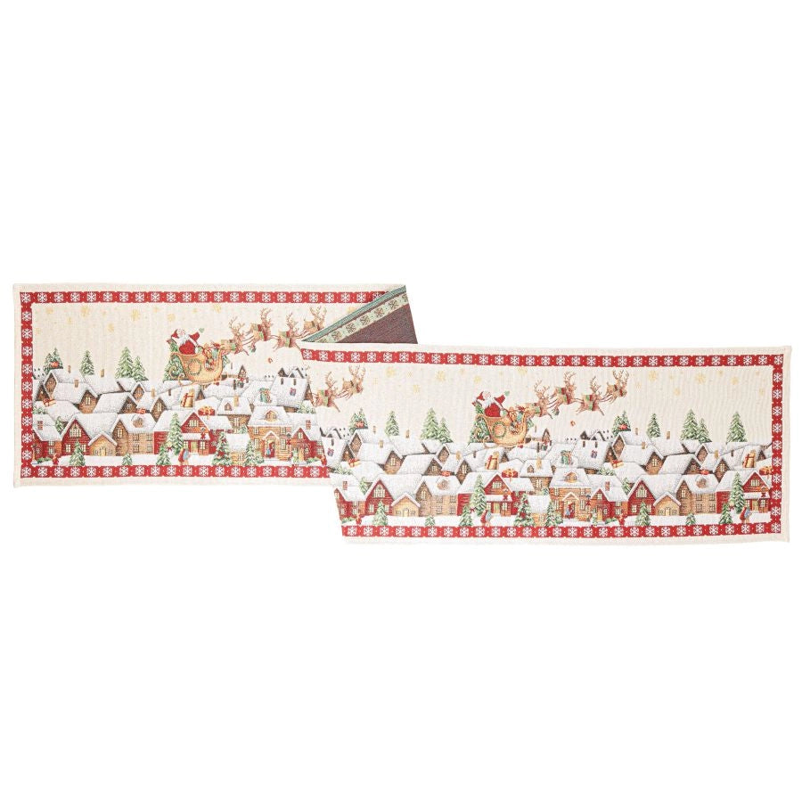 RUNNER BABBO NATALE E RENNE BIZZOTTO LAPLAND 183X33