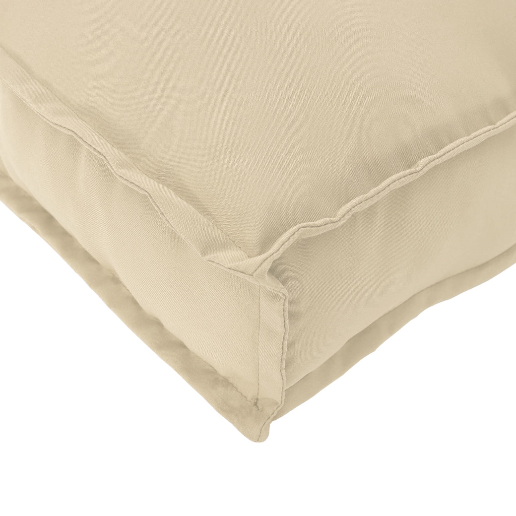 Cuscino per Pallet per Sedia Beige 60x60x12 cm Tessuto Oxford