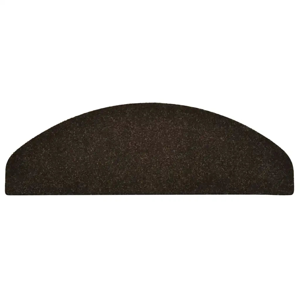 Tappetini per scale autoadesivi 5 pz | Gradini per Scale 65x21x4 cm marrone scuro semicircolari grandi