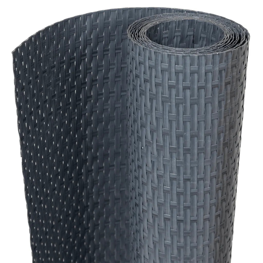 Schermi da Balcone 10 pz | Paravento Antracite 255x19 cm in Polyrattan