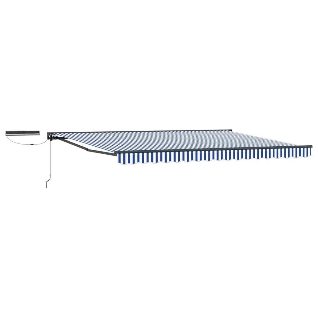 Tettuccio Elettrico Retrattile Blu, Bianco, Antracite 4 × 3 m 3422035