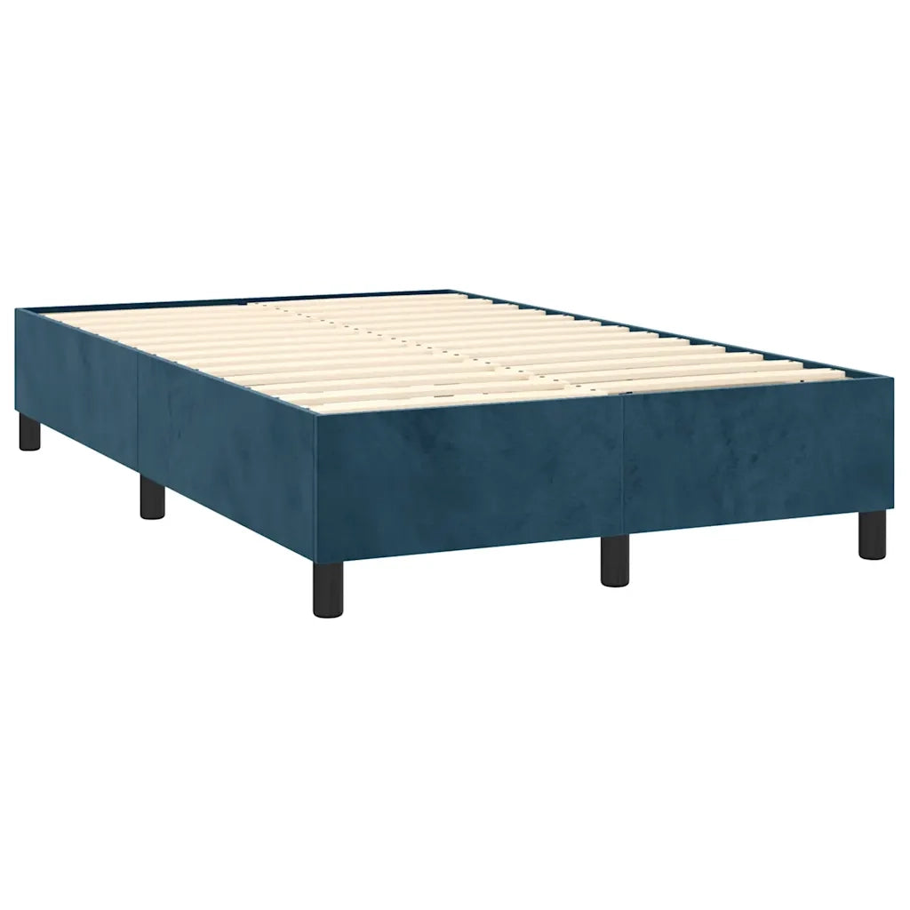 Letto a Molle con Materasso e LED Blu Scuro 120x200cm 3135997