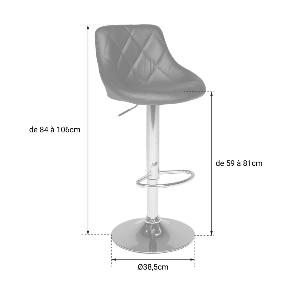 Set di 2 sgabelli da bar neri JASPER