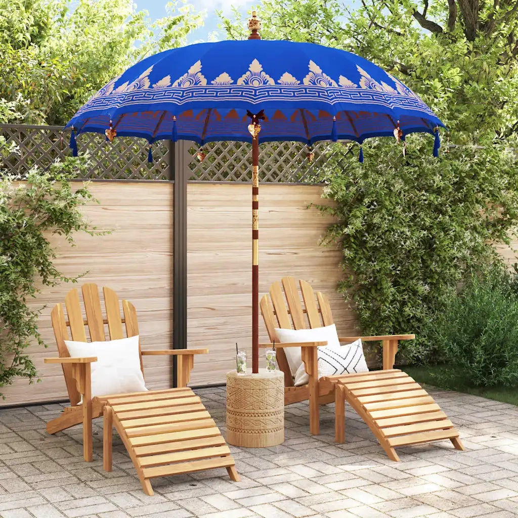Parasol Balinese 260 Blu 210-220 cm Cotone e legno massello 3356894
