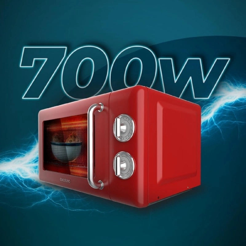 CECOTEC 01710 - Microonde 20l con grill proclean 3110 retro red