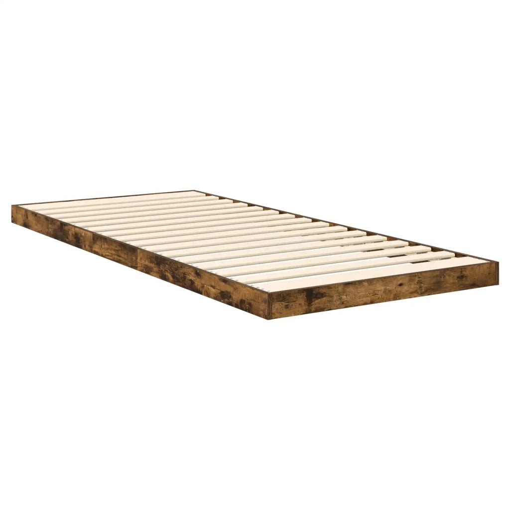 Struttura letto a terra Rovere fumé 80 x 200 cm 893536