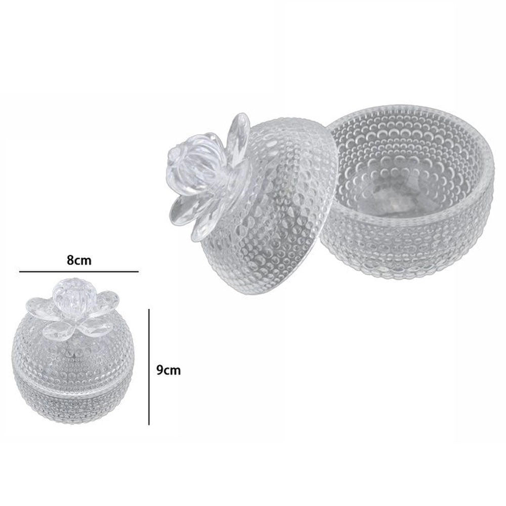 Trade Shop - Barattolo Contenitore Zuccheriera Porta Caramelle Dolci Confetti Vetro 8x9 72283 -