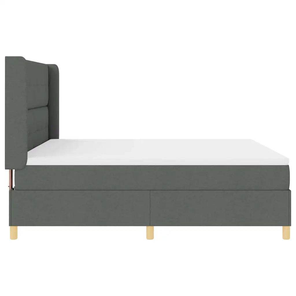 Letto a molle con materasso Grigio scuro 180 x 200 cm Tessuto 3341848