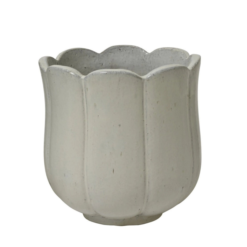 PORTAVASO BLOSSOM D.32,5XH33CM GRIGIO TERRACOTTA