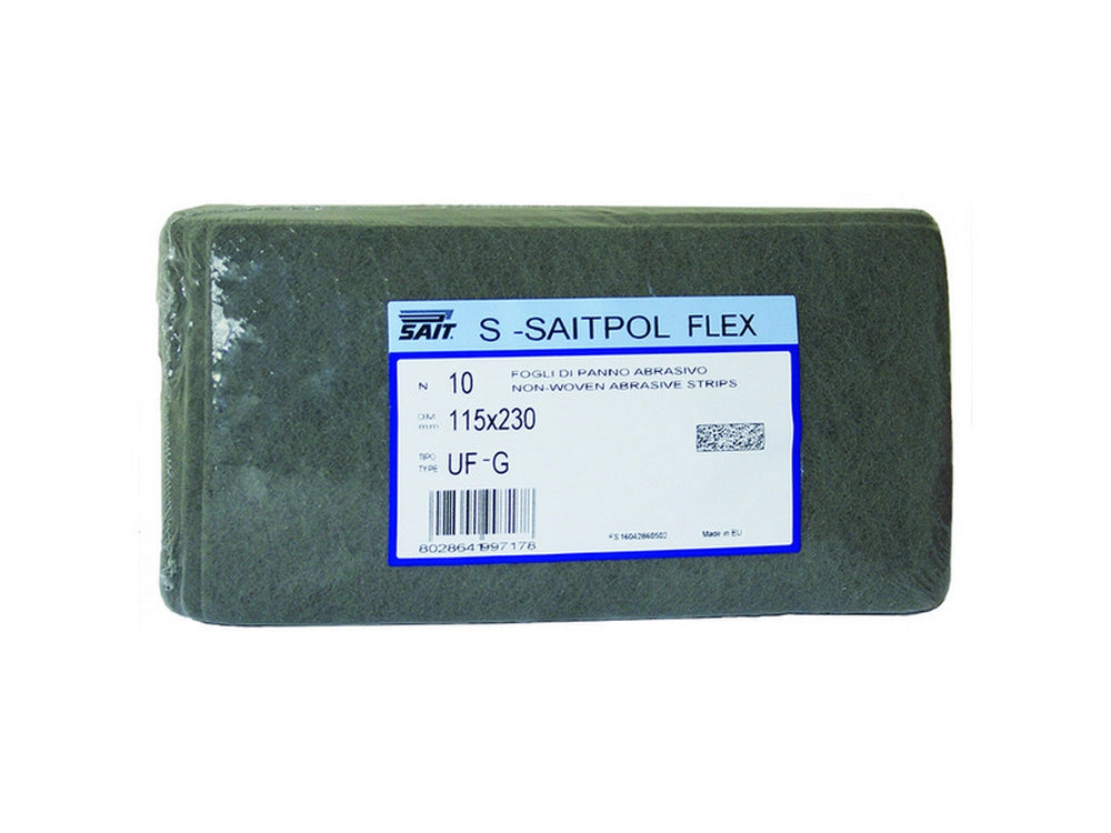 10pz foglio abrasivo scotchbrite saitpol flex mm. 115x230. tipo uf cod:ferx.vit41061