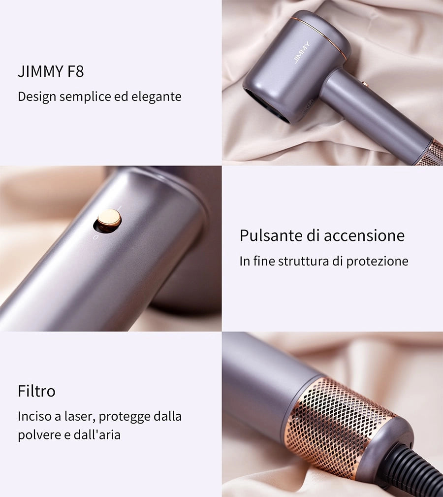 Asciugacapelli a nano-ioni F8