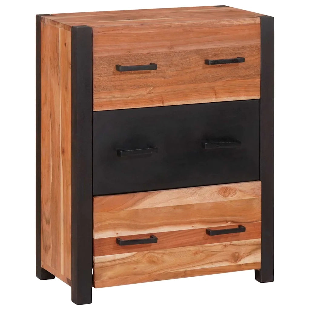 Credenza 3 pcs Marrone 55 x 30 x 75 cm Legno di Acacia Massello 3321525