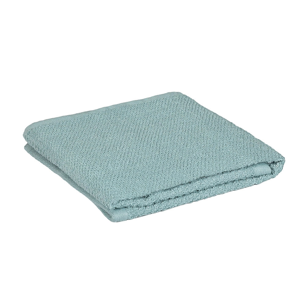 Asciugamani ospite per bagno 55x100 cm verde acqua in cotone 100%