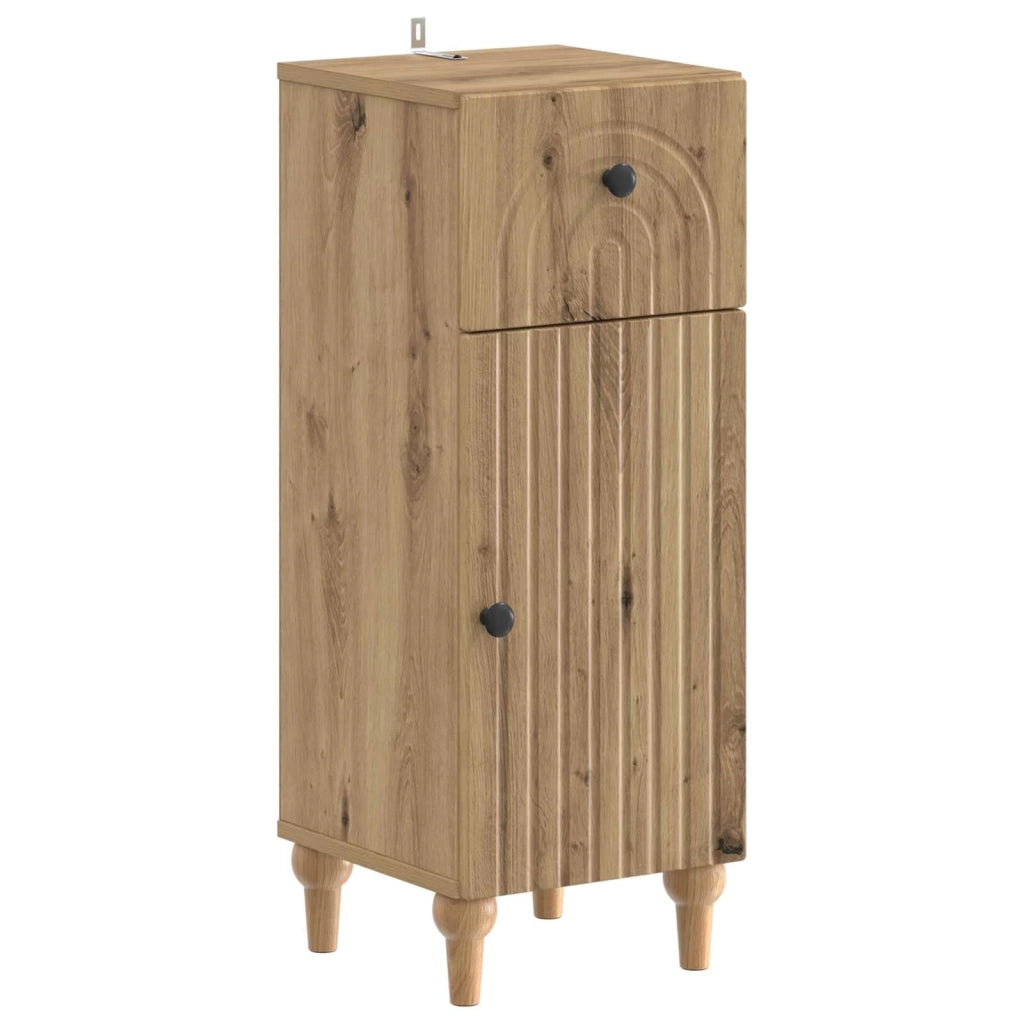 Set di Armadi da Bagno da 2 Pezzi ALKMAAR Rovere Artigianale 3417998