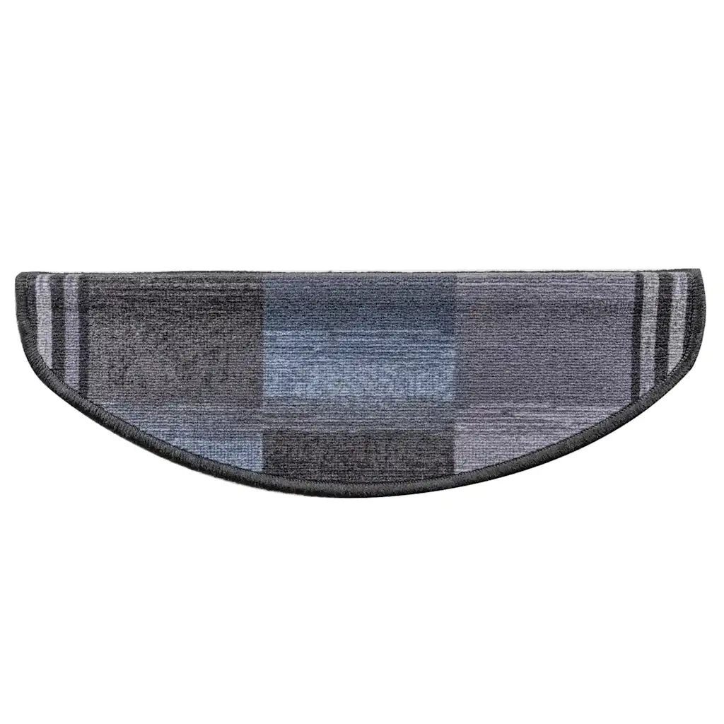 Tappetini Autoadesivi per Scale 15 pz | Gradini per Scale Nero e Grigio 65x21x4 cm