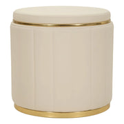 Puff Con Contenitore London Crema cm ø 46,5x44