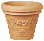 Cheonda - Vaso Festonato Colore: Terracotta Anticato, Taglia: 38 -8, Materiale: Polietilene