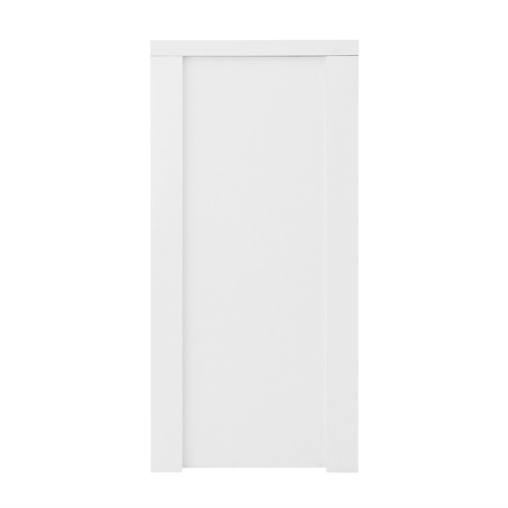Sideboard Moderno ¨C MINIMAL ¨C Bianco, Ante con Maniglie Dorate, Ripiani Regolabili