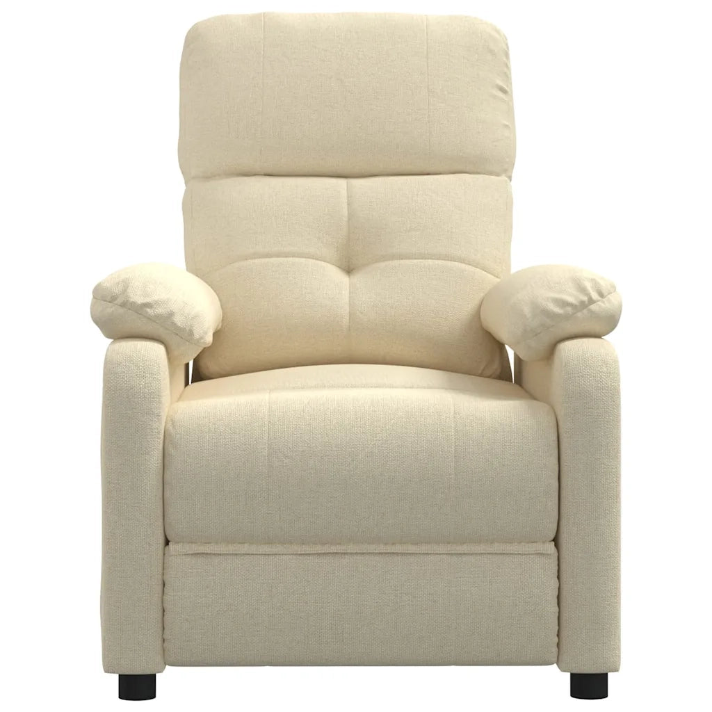 Poltrona Reclinabile in Tessuto Crema 348284